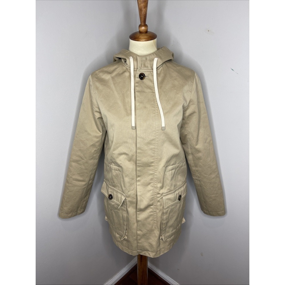 Mens A.P.C.‎ Kakhi Hooded Trench Jacket Small S